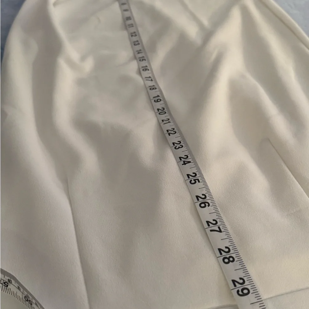 PrettyGarden Cream Asymmetrical Wrap Pencil Skirt Women’s Small NWT Midi - Picture 5 of 12
